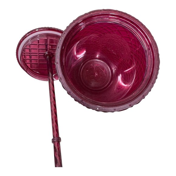 Starbucks 2021 Holiday Red Jeweled Plastic Tumbler Cold Cup 16oz Christmas - Picture 6 of 8